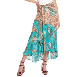 Tolani Anthroplogie boho midi skirt M